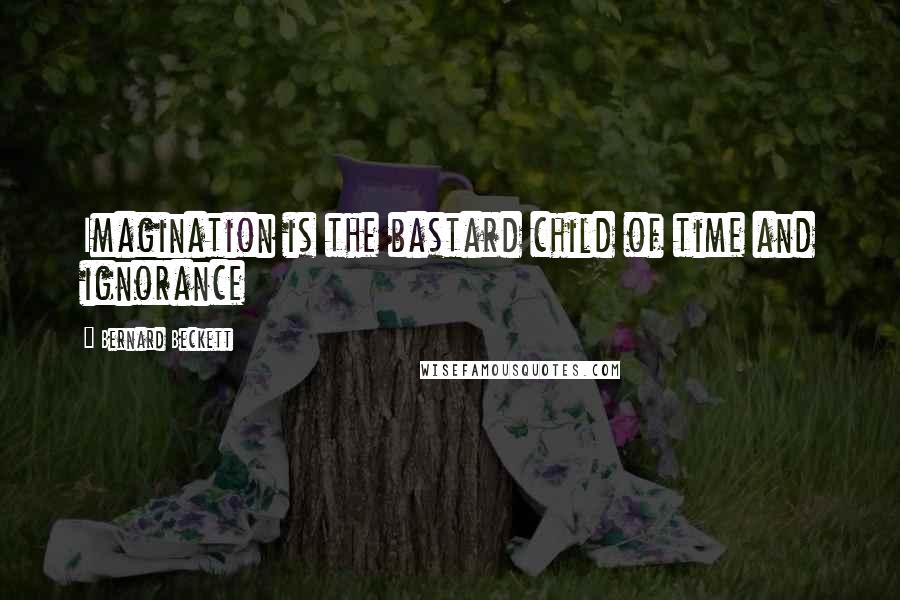 Bernard Beckett Quotes: Imagination is the bastard child of time and ignorance