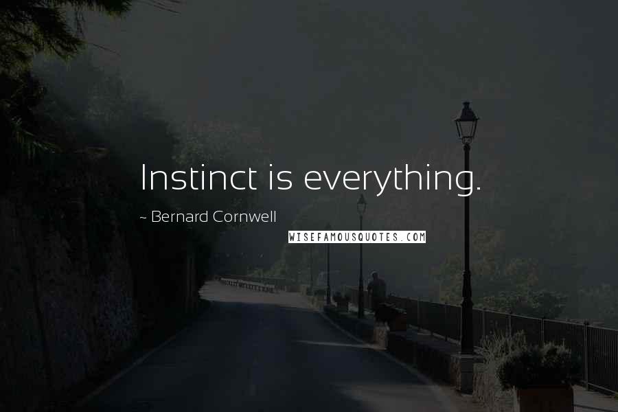 Bernard Cornwell Quotes: Instinct is everything.