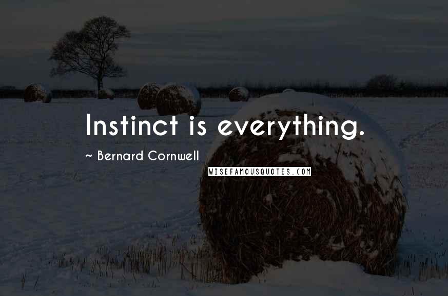 Bernard Cornwell Quotes: Instinct is everything.
