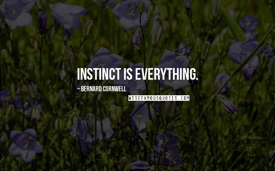 Bernard Cornwell Quotes: Instinct is everything.