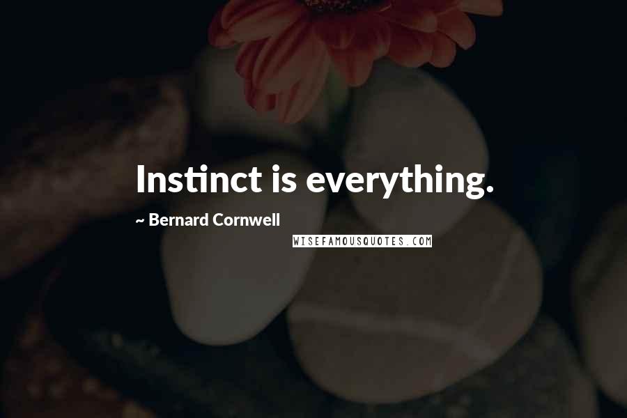 Bernard Cornwell Quotes: Instinct is everything.