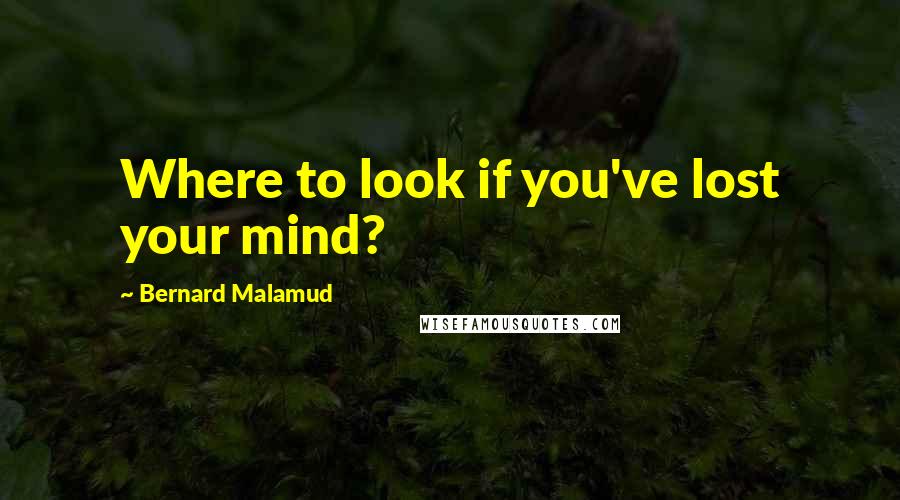 Bernard Malamud Quotes: Where to look if you've lost your mind?