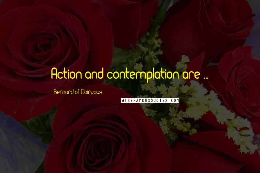 Bernard Of Clairvaux Quotes: Action and contemplation are ...