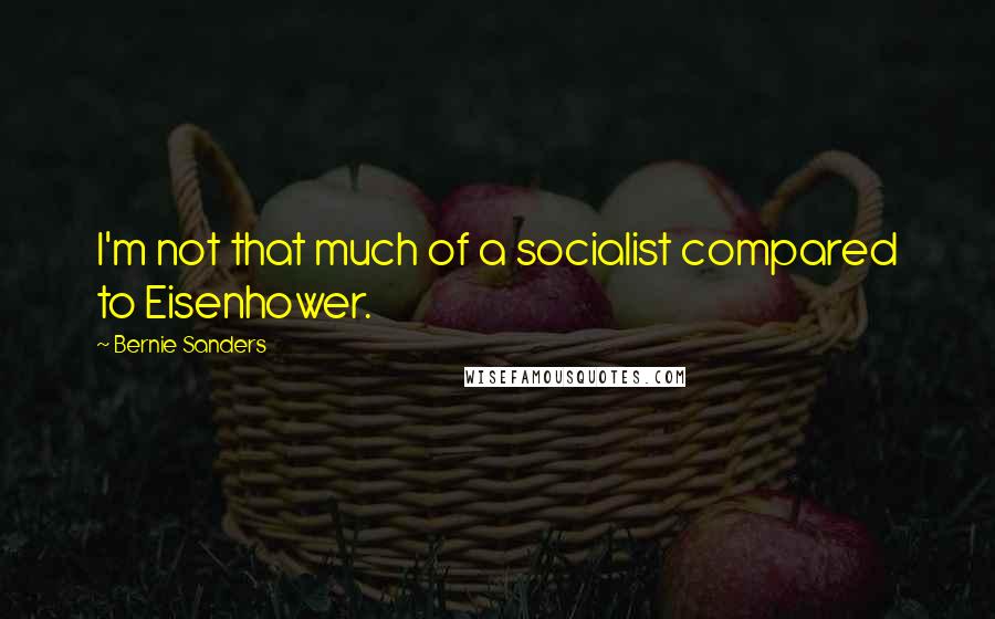 Bernie Sanders Quotes: I'm not that much of a socialist compared to Eisenhower.