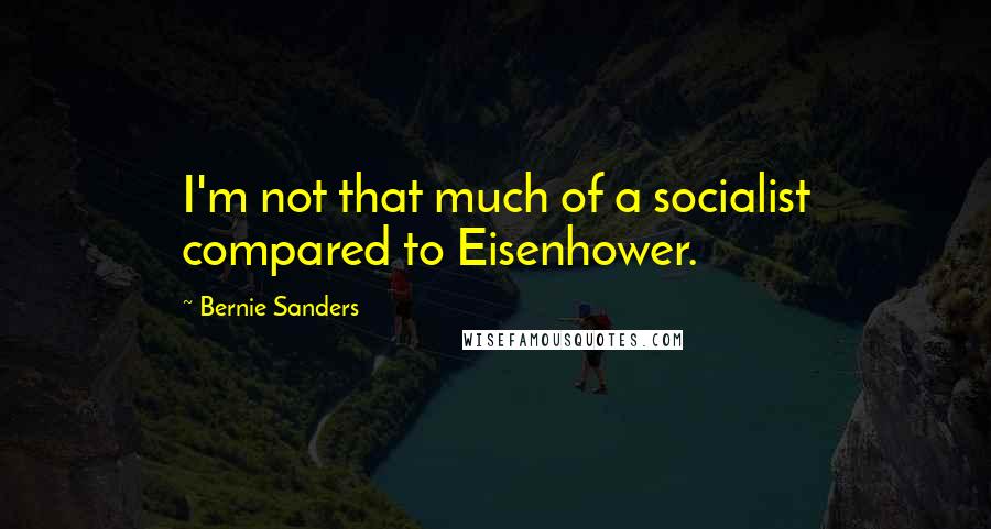 Bernie Sanders Quotes: I'm not that much of a socialist compared to Eisenhower.