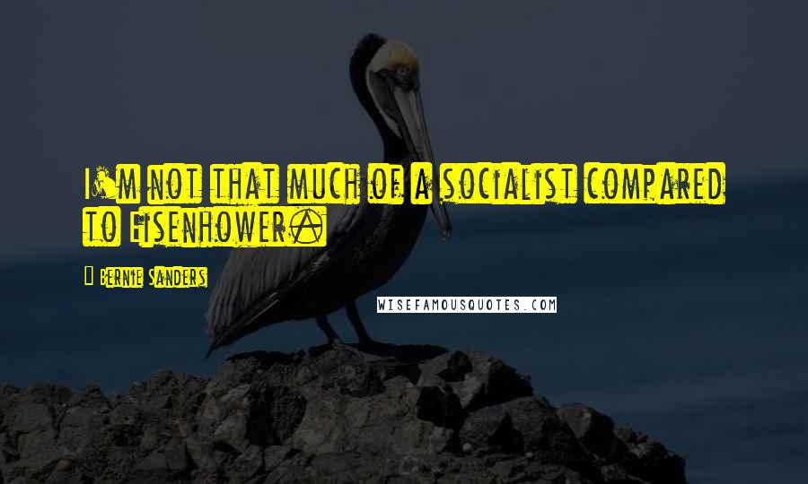 Bernie Sanders Quotes: I'm not that much of a socialist compared to Eisenhower.