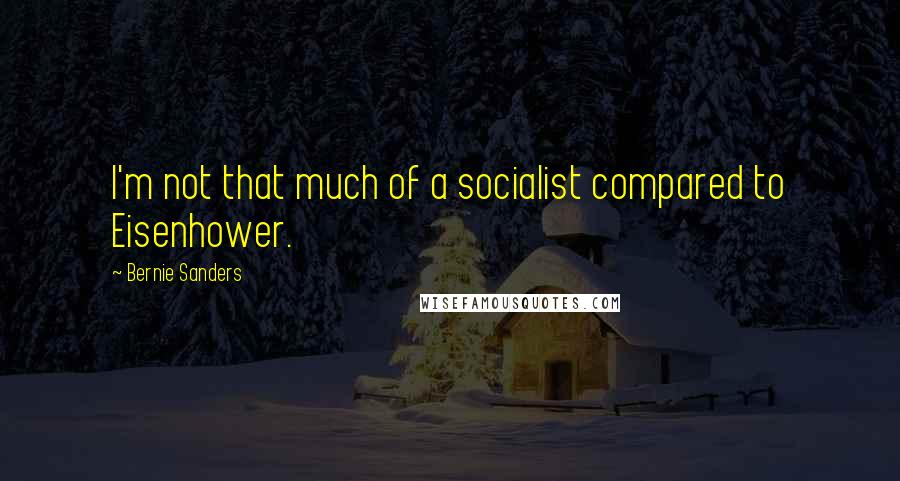 Bernie Sanders Quotes: I'm not that much of a socialist compared to Eisenhower.
