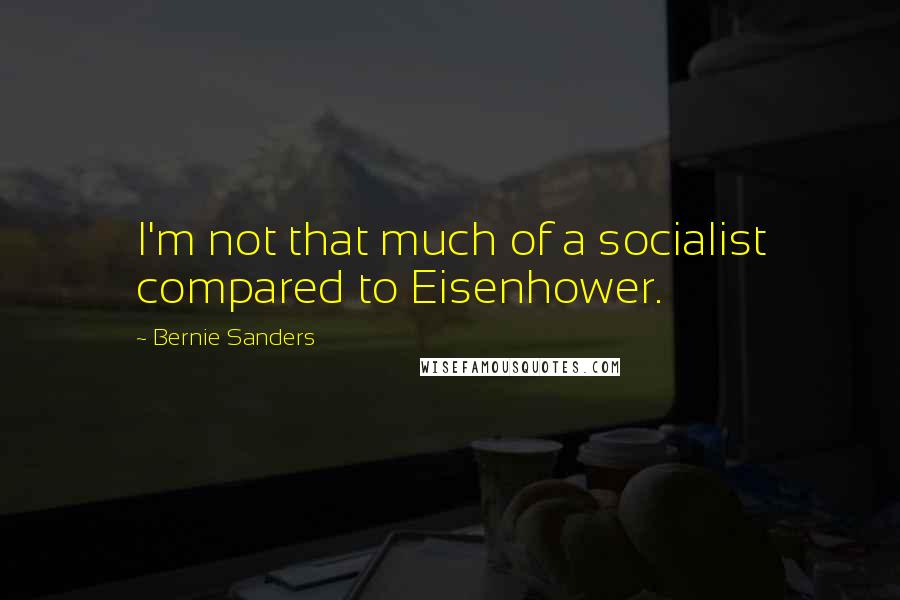 Bernie Sanders Quotes: I'm not that much of a socialist compared to Eisenhower.