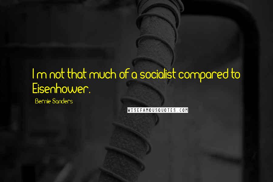 Bernie Sanders Quotes: I'm not that much of a socialist compared to Eisenhower.