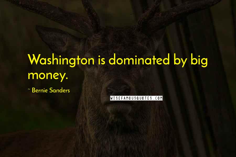 Bernie Sanders Quotes: Washington is dominated by big money.