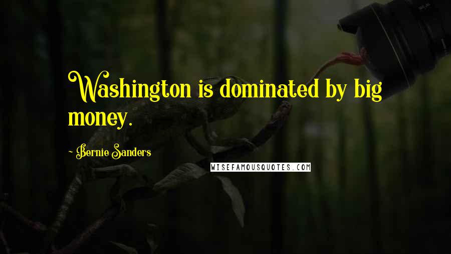 Bernie Sanders Quotes: Washington is dominated by big money.