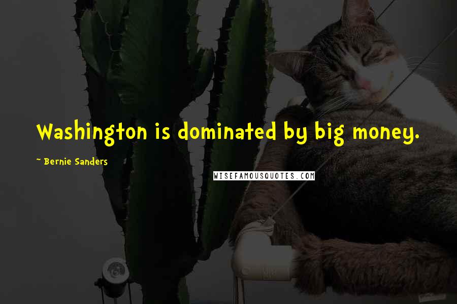 Bernie Sanders Quotes: Washington is dominated by big money.