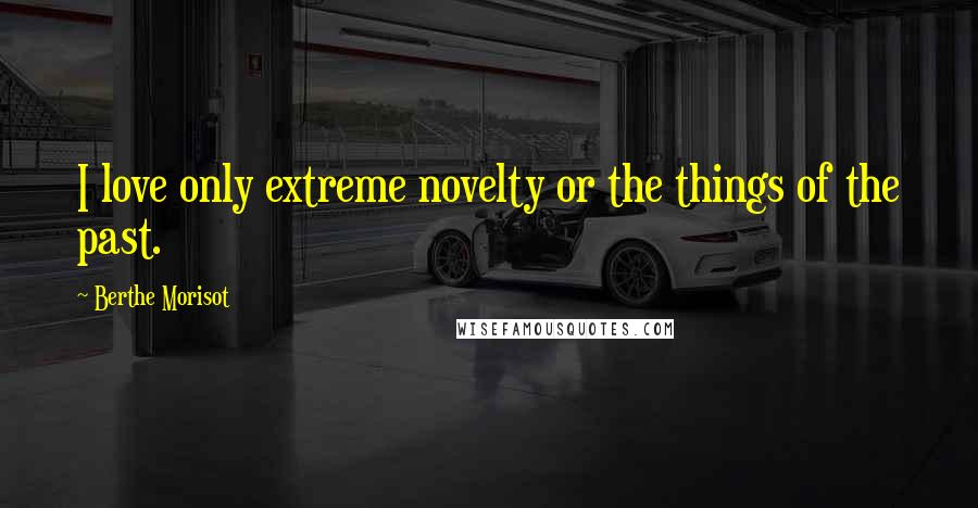 Berthe Morisot Quotes: I love only extreme novelty or the things of the past.