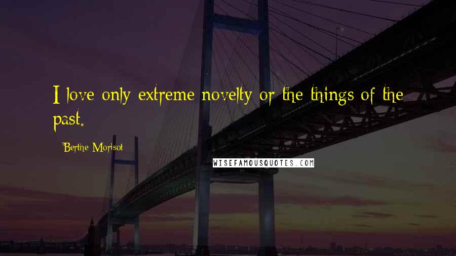 Berthe Morisot Quotes: I love only extreme novelty or the things of the past.