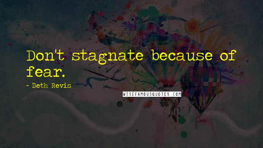 Beth Revis Quotes: Don't stagnate because of fear.