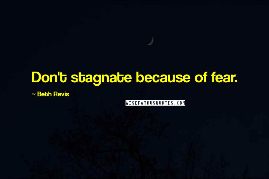 Beth Revis Quotes: Don't stagnate because of fear.