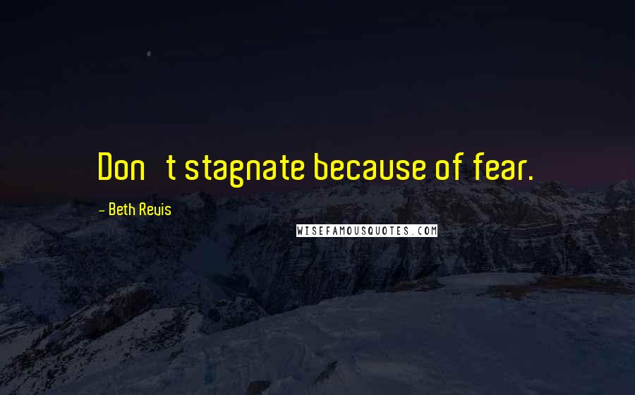 Beth Revis Quotes: Don't stagnate because of fear.