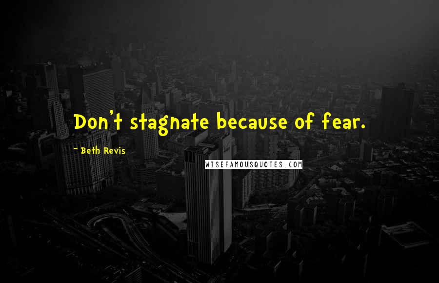 Beth Revis Quotes: Don't stagnate because of fear.