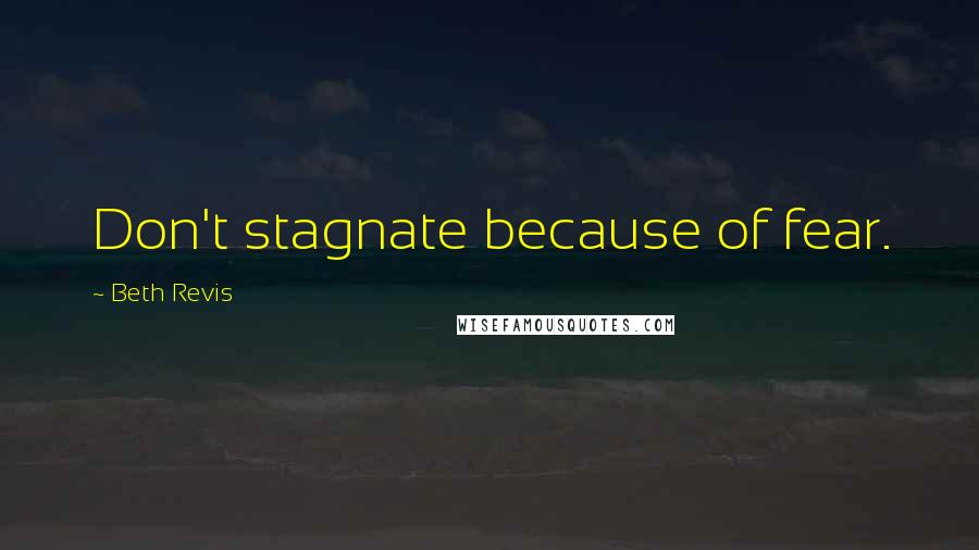 Beth Revis Quotes: Don't stagnate because of fear.