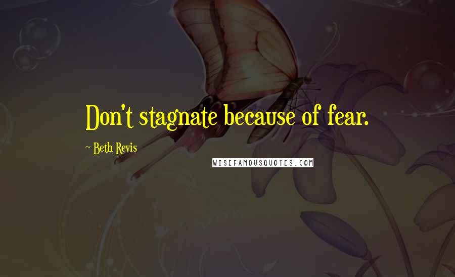 Beth Revis Quotes: Don't stagnate because of fear.