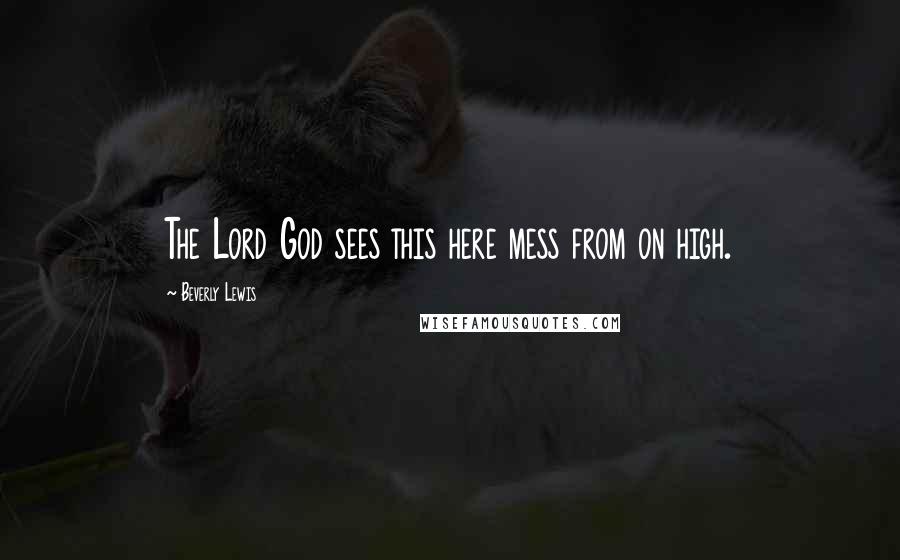 Beverly Lewis Quotes: The Lord God sees this here mess from on high.