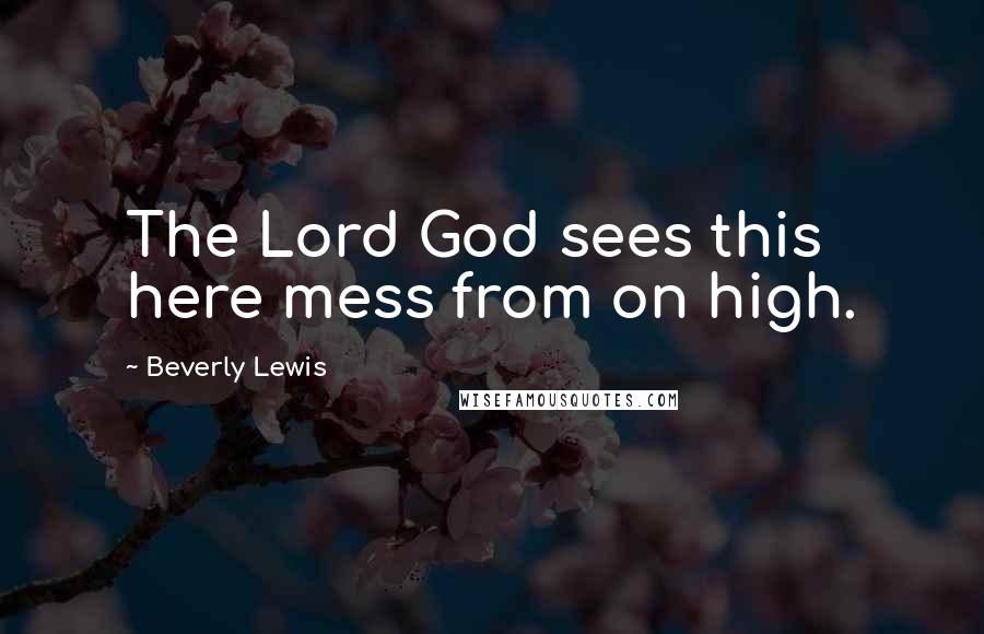 Beverly Lewis Quotes: The Lord God sees this here mess from on high.