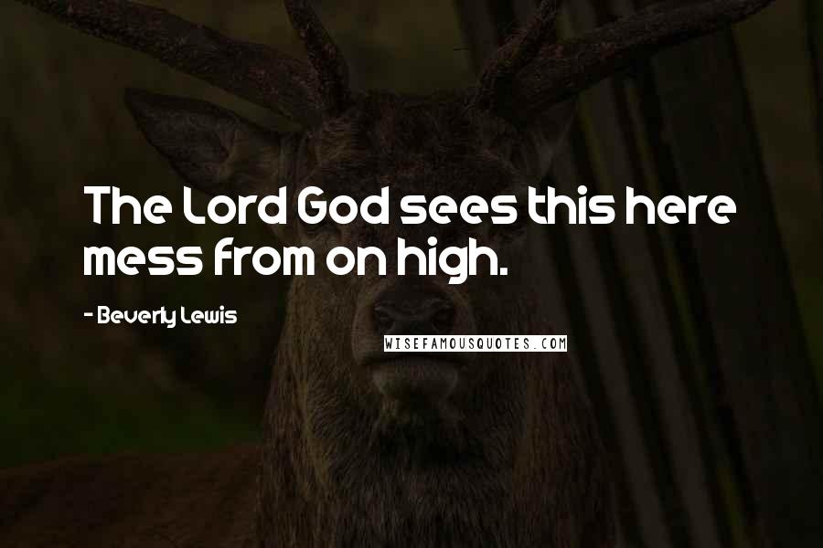 Beverly Lewis Quotes: The Lord God sees this here mess from on high.