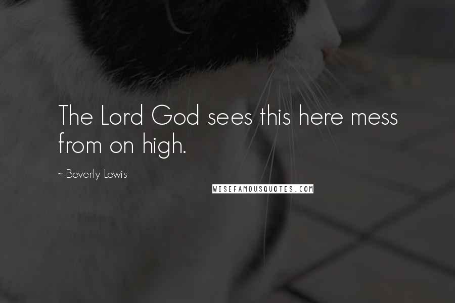 Beverly Lewis Quotes: The Lord God sees this here mess from on high.