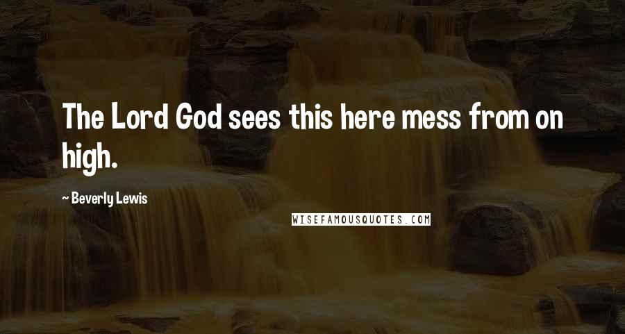 Beverly Lewis Quotes: The Lord God sees this here mess from on high.