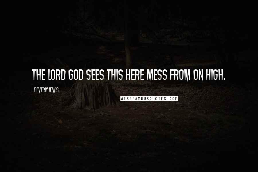 Beverly Lewis Quotes: The Lord God sees this here mess from on high.