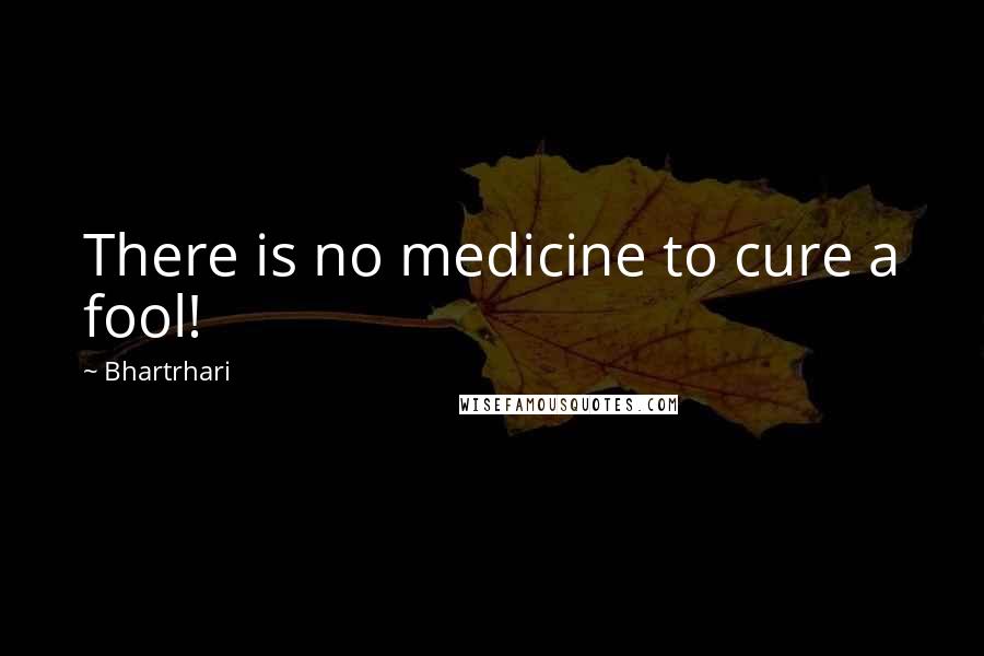 Bhartrhari Quotes: There is no medicine to cure a fool!