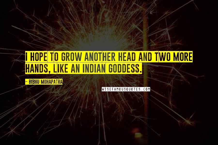 Bibhu Mohapatra Quotes: I hope to grow another head and two more hands, like an Indian goddess.