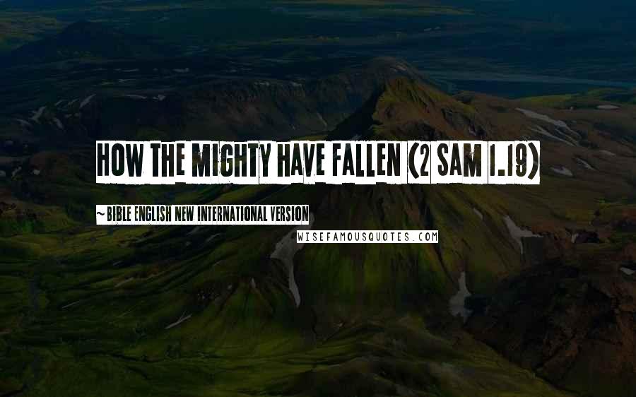 Bible English New International Version Quotes: How the mighty have fallen (2 Sam 1.19)