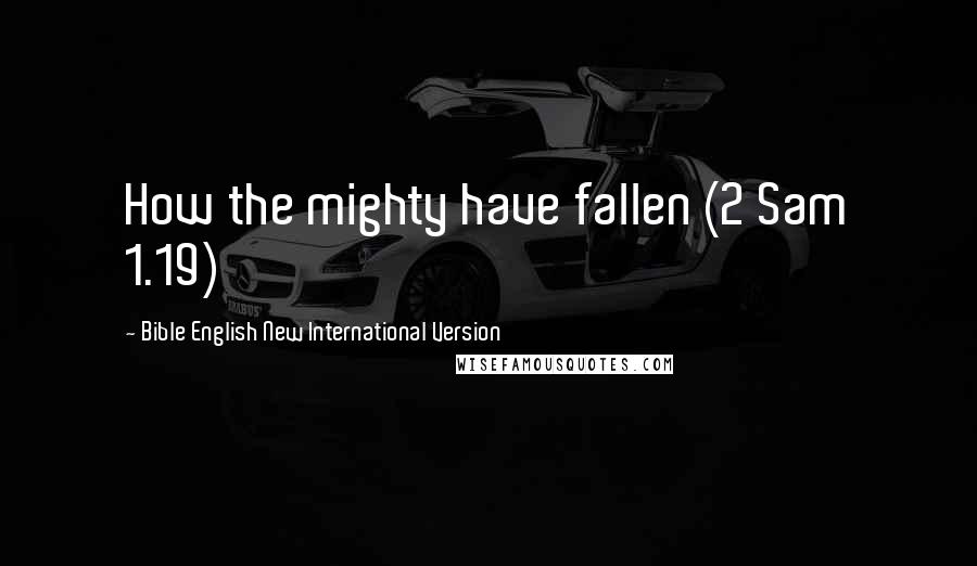 Bible English New International Version Quotes: How the mighty have fallen (2 Sam 1.19)