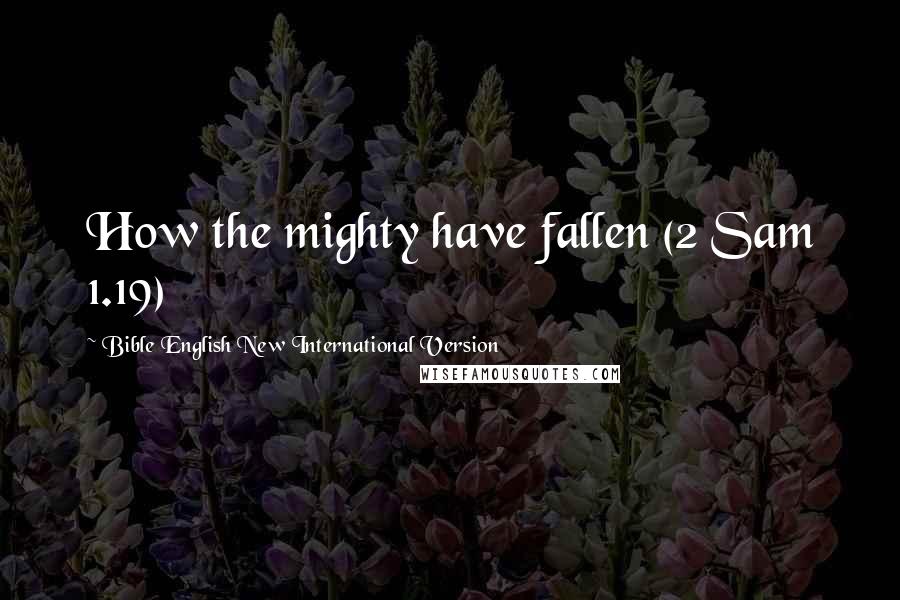 Bible English New International Version Quotes: How the mighty have fallen (2 Sam 1.19)