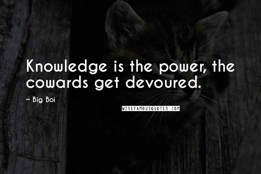 Big Boi Quotes: Knowledge is the power, the cowards get devoured.