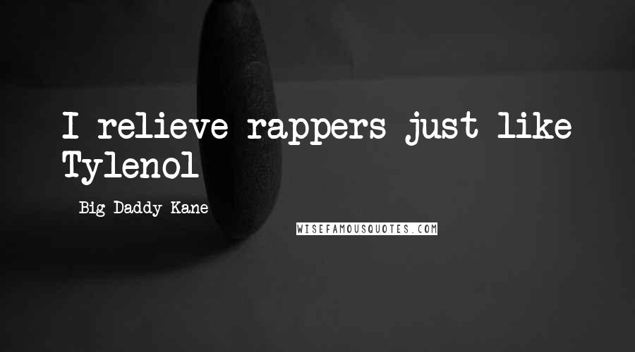 Big Daddy Kane Quotes: I relieve rappers just like Tylenol