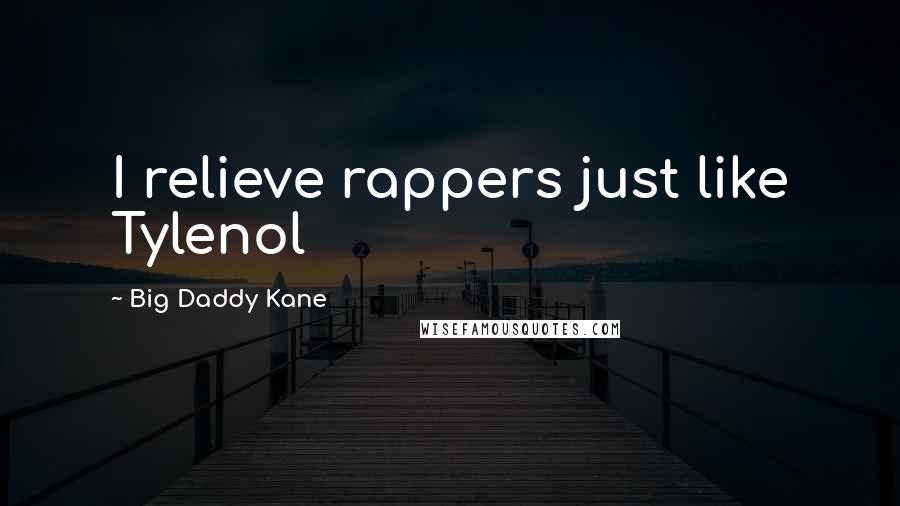 Big Daddy Kane Quotes: I relieve rappers just like Tylenol