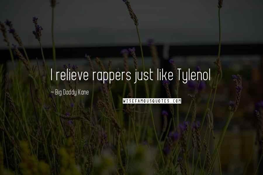 Big Daddy Kane Quotes: I relieve rappers just like Tylenol