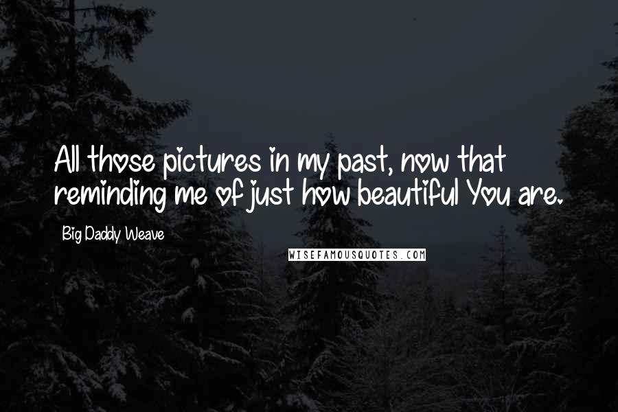 Big Daddy Weave Quotes: All those pictures in my past, now that reminding me of just how beautiful You are.