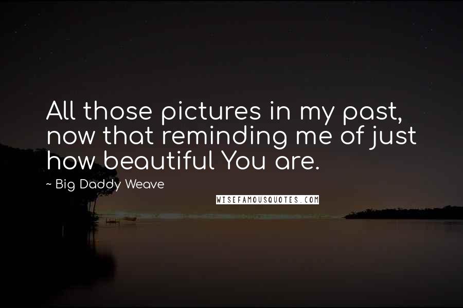 Big Daddy Weave Quotes: All those pictures in my past, now that reminding me of just how beautiful You are.