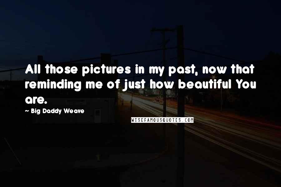 Big Daddy Weave Quotes: All those pictures in my past, now that reminding me of just how beautiful You are.