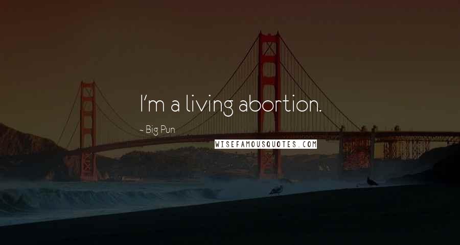 Big Pun Quotes: I'm a living abortion.