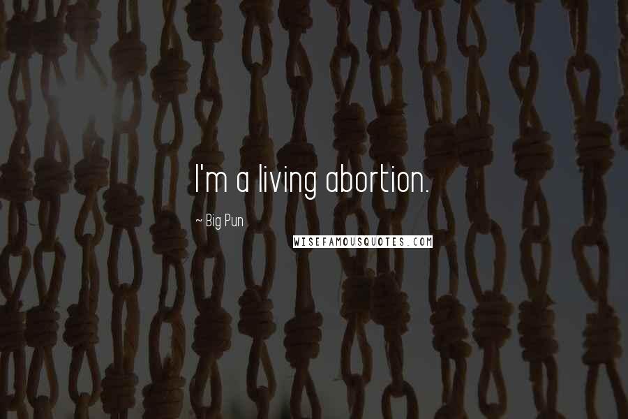 Big Pun Quotes: I'm a living abortion.