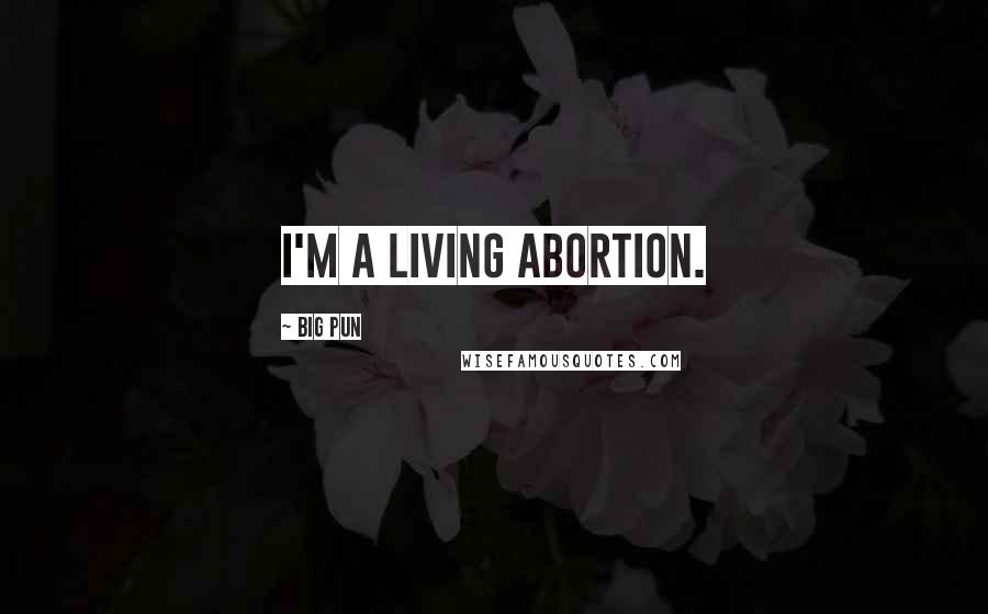 Big Pun Quotes: I'm a living abortion.