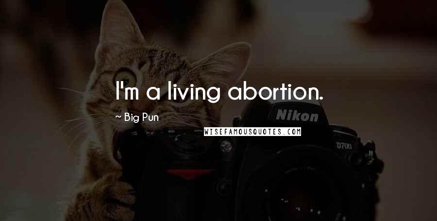 Big Pun Quotes: I'm a living abortion.