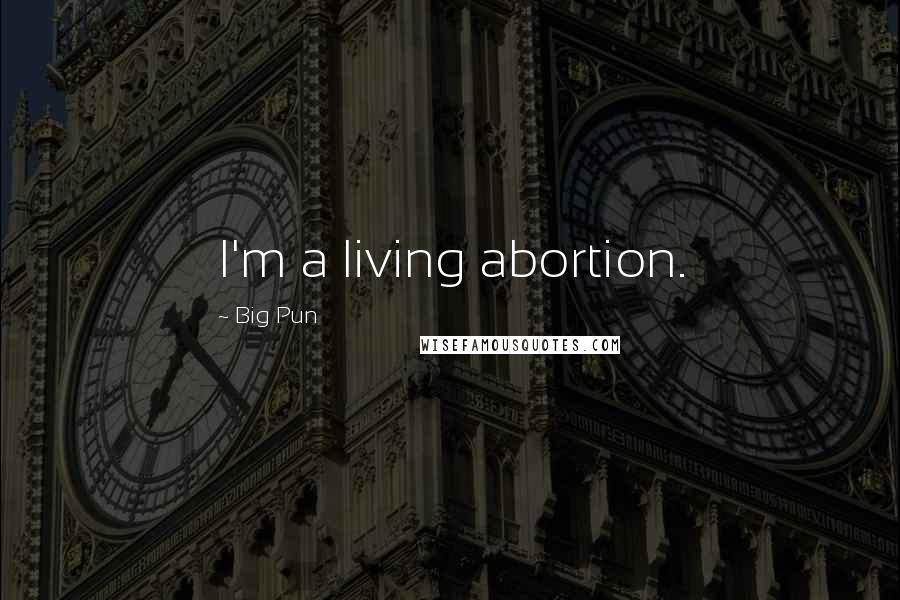 Big Pun Quotes: I'm a living abortion.