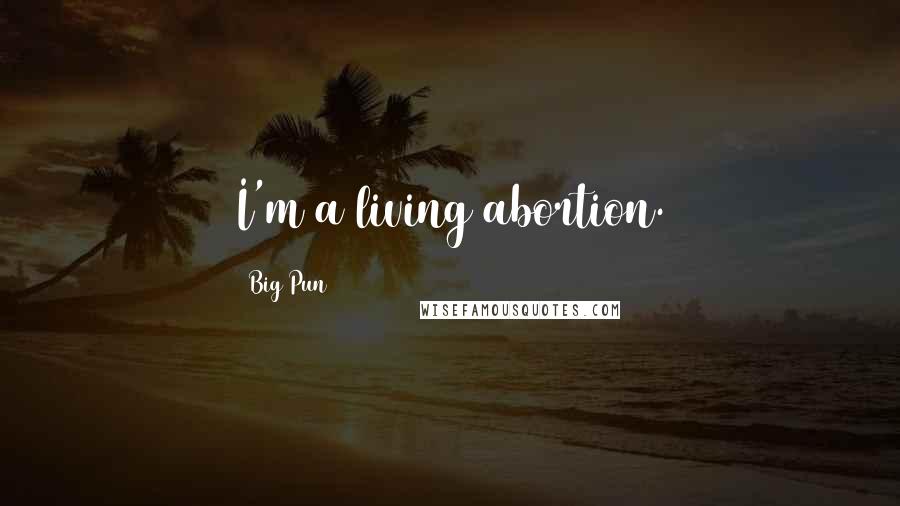 Big Pun Quotes: I'm a living abortion.