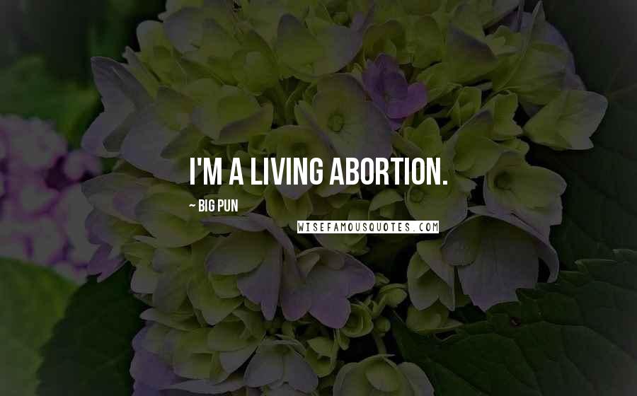 Big Pun Quotes: I'm a living abortion.