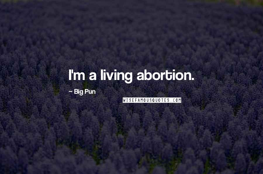 Big Pun Quotes: I'm a living abortion.